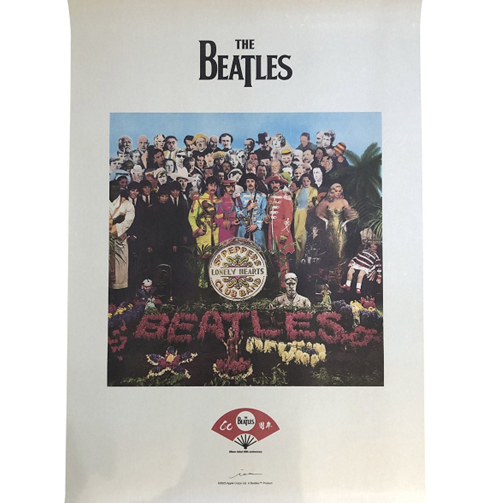 THE BEATLES ビートルズ (結成 65周年 ) - meets Japanese traditional craft Album debut 60th anniversary / 越前和紙 / LONELY HEARTS / ポスター - PGS